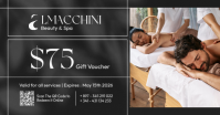 Luxury Couple Spa Gift Voucher - $75 Dark Aesthetic Beauty Promo Imagen Compartida en Facebook template
