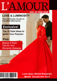 Luxury Couples Romantic Guide Magazine Cover A5 template