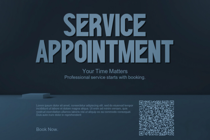 Luxury Dark Appointment Booking Poster for Professional Services ...