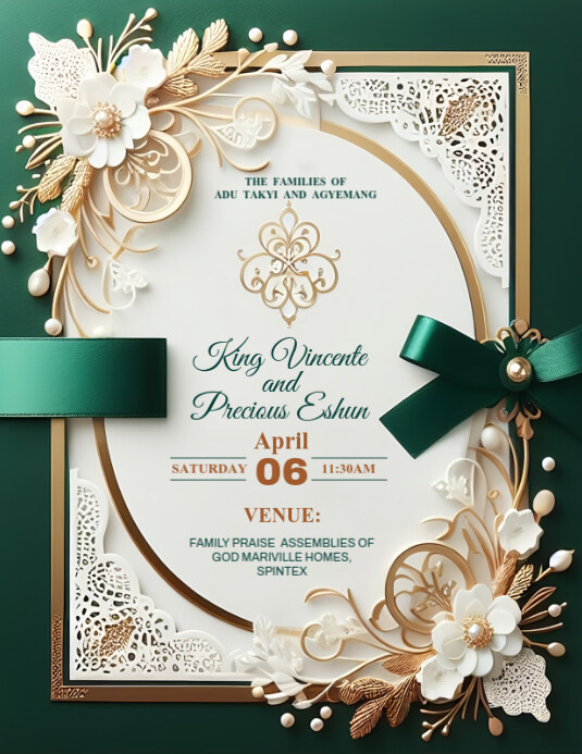 Luxury Emerald Green Wedding Invitation PosterMyWall Luxury Emerald Green Wedding Invitation PosterMyWall