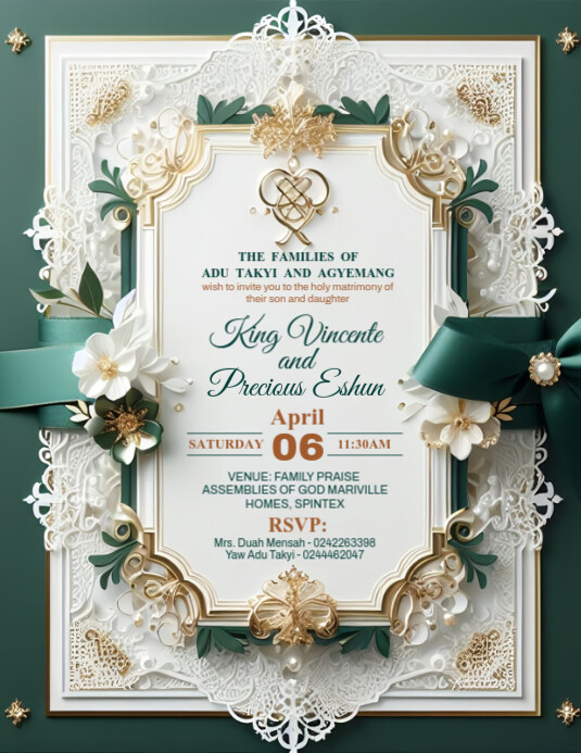 Luxury Emerald Green Wedding Invitation PosterMyWall Luxury Emerald Green Wedding Invitation PosterMyWall