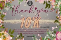 luxury floral Followers Thanks-edit number Plakat template