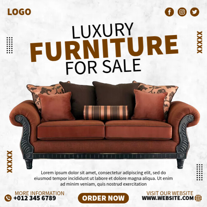 Luxury Furniture Sale Template PosterMyWall