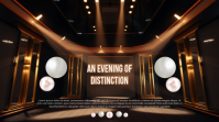 Luxury Gala Night Presentation in Black & Gold Präsentation (16:9) template