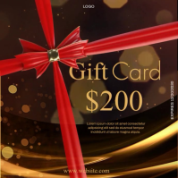 Black Gift Card Promotion Quadrat Template