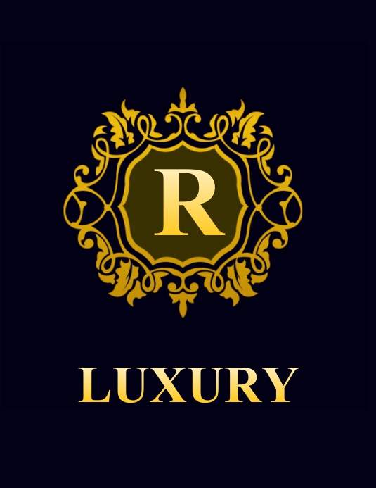 Luxury Gold Logo Flyer (US Letter) template