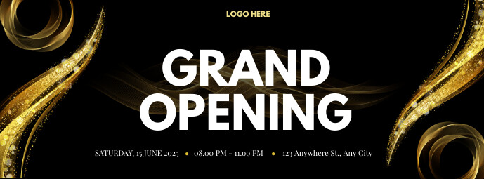 Luxury Grand Opening Banner Template | PosterMyWall