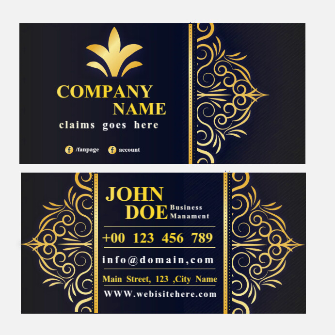 Calling Card Elements Copy of Luxury Graphic Calling Card | PosterMyWall