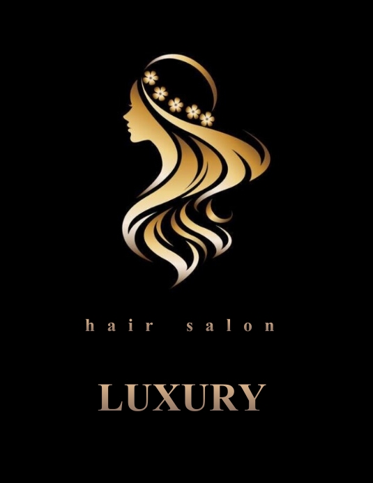 Luxury Hair Salon Logo gold Logo Template PosterMyWall Luxury Hair Salon Logo gold Logo Template PosterMyWall