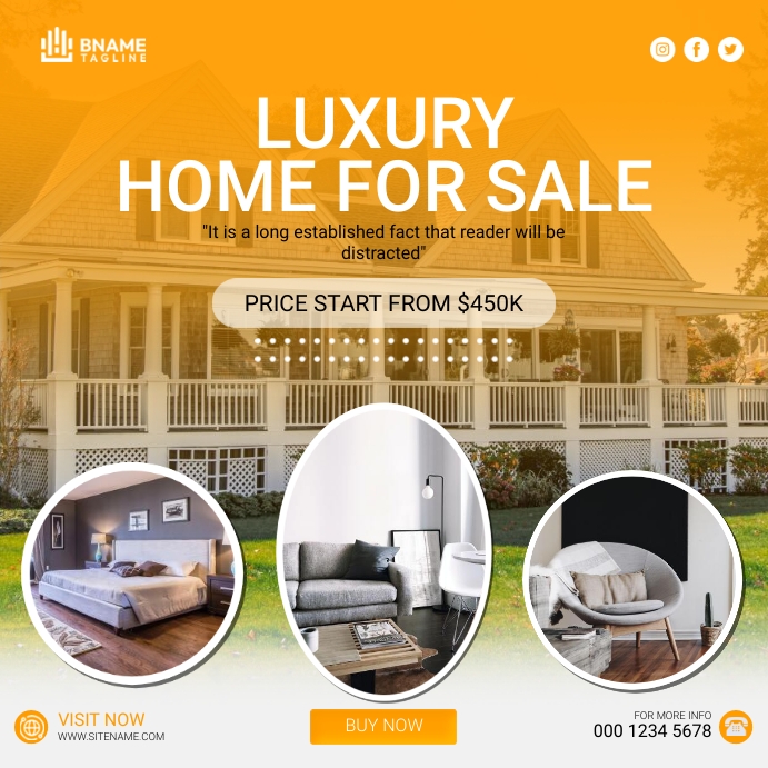 Ad Home Collection Luxury Home For Sale Ads Template | PosterMyWall