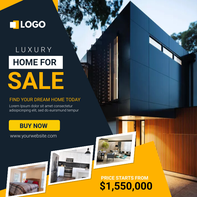 luxury home for sale Wpis na Instagrama template