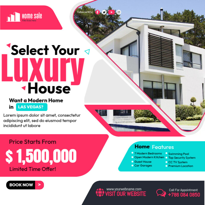 Modèle Luxury Home Rental Ads | PosterMyWall