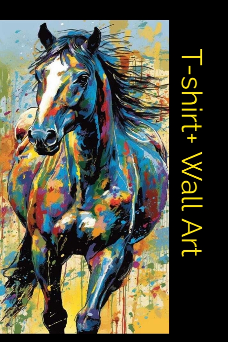 Luxury horse T-shirt design+ wall art for sal Template | PosterMyWall