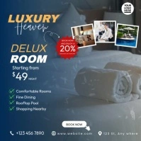 luxury hotel ad Publicação no Instagram template