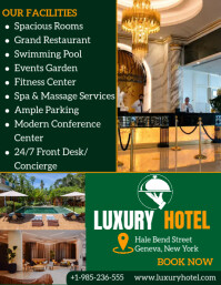 Luxury Hotel Ad Flyer template