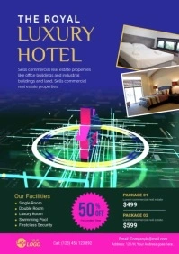 Luxury Hotel Flyer Ad Template A5