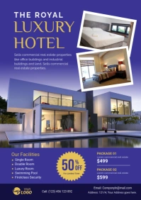 Luxury Hotel Flyer Ad Template A5