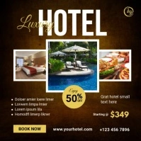 Luxury Hotel Offer Banner Ad Instagram Post template