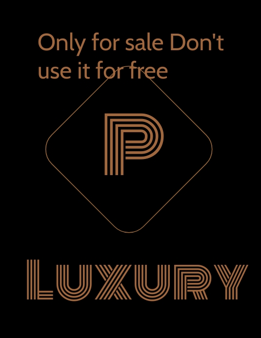 Luxury letter logo Flyer (US Letter) template