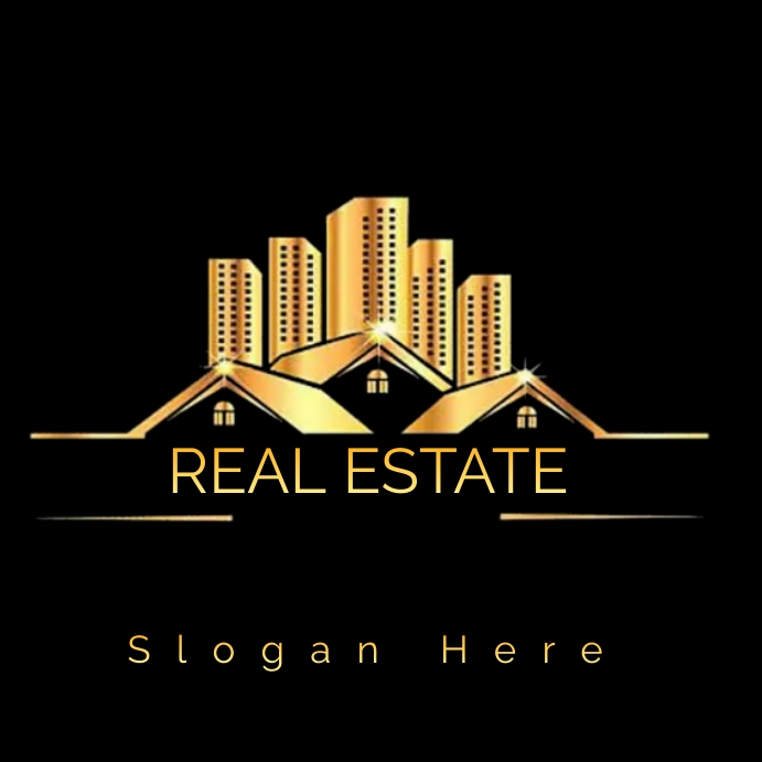 Luxury Logo Design, Luxury Real Estate Logo Instagram Post template