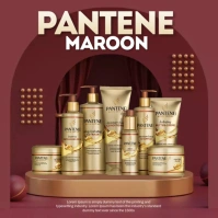 Luxury Maroon Square (1:1) template