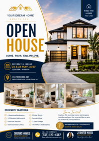 Bianco Open House Real Estate Event A4 Template