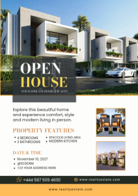 Bianco Open House Real Estate A4 Template