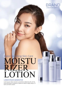 Luxury Moisturizer Ads A4 template