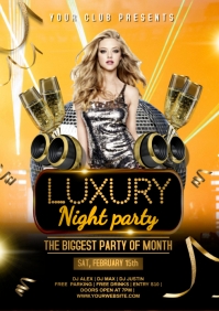 Black Luxury Night Party A1 Template