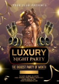LUXURY NIGHT PARTY A6 template