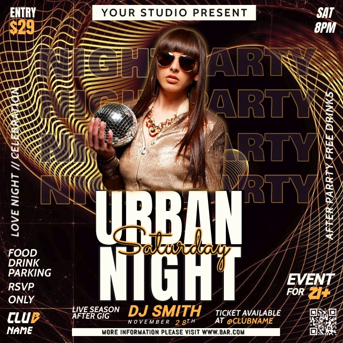 Luxury Party Ads Publicação no Instagram template
