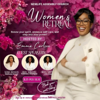 Luxury Pink Floral Women’s Empowerment Retreat Instagram Flyer Template Instagram-opslag