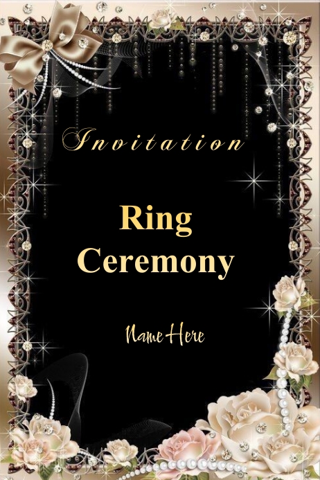 Send Ring Invitations Luxury ring ceremony invitation Template | PosterMyWall