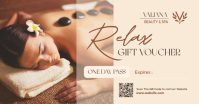 Luxury Spa Day Pass Gift Voucher - Aesthetic Massage Experience Gift Card - Beauty Spa Ad Gambar Bersama Facebook template