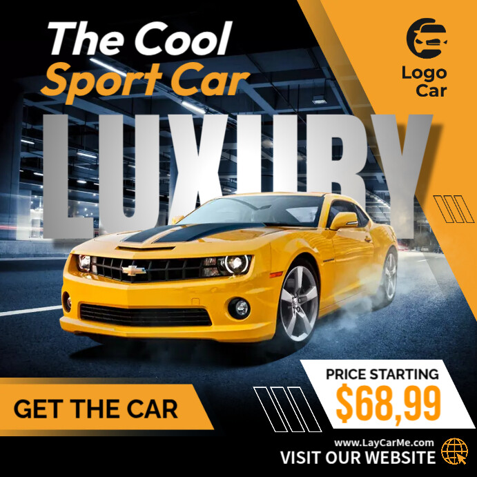 Luxury Sports Car Instagram Post template