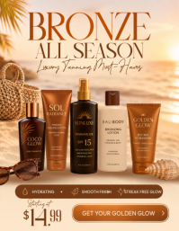 Luxury Tanning Lotion Pamflet (Letter AS) template