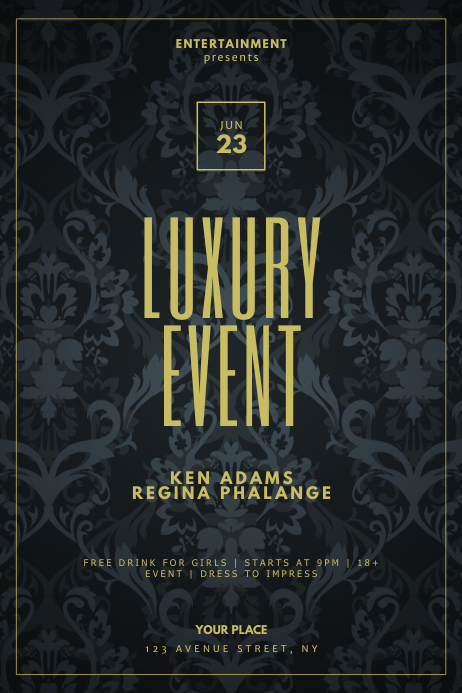 Copy of Luxury Vip Event Flyer Template | PosterMyWall