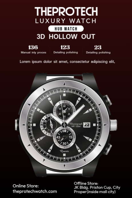 Luxury Watch Poster Template | PosterMyWall