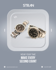 Grå Luxury Watches Instagram Portrait Template - Page 3