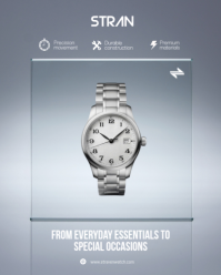 Gris Luxury Watches Instagram Portrait Template - Page 1