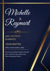 Luxury Wedding Invitation Template A4