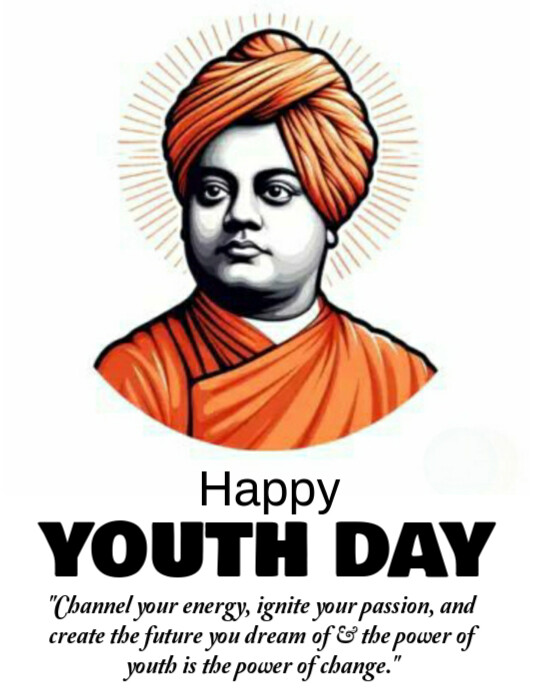 Swami Vivekananda youth day poster Flyer (US Letter) template