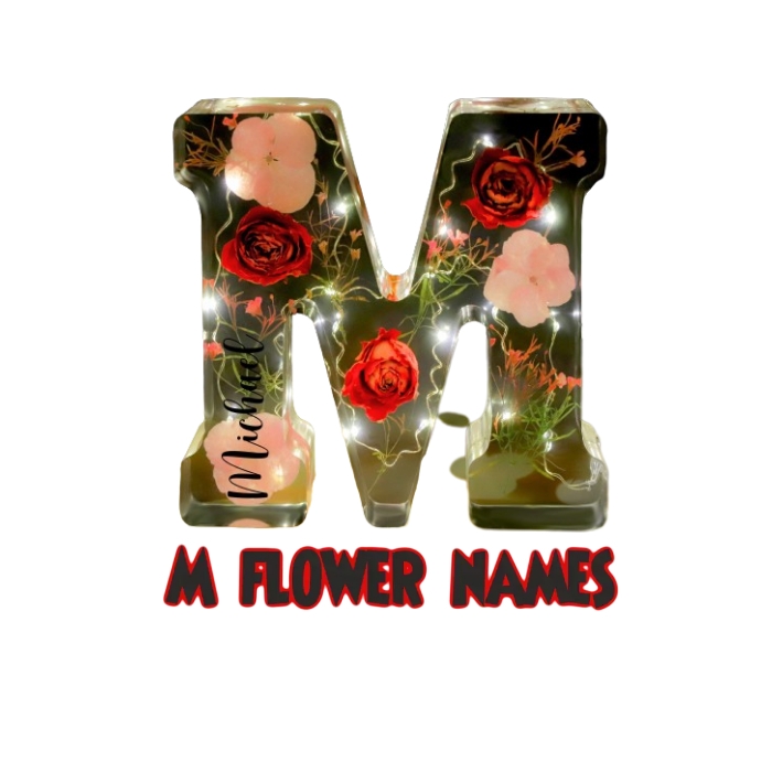 m flower names Logo template