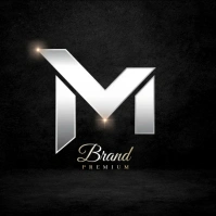 M Silver Logo template