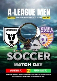 MACARTHUR vs PERTH GLORY A6 template