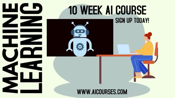 Machine Learning AI Course Video Template | PosterMyWall