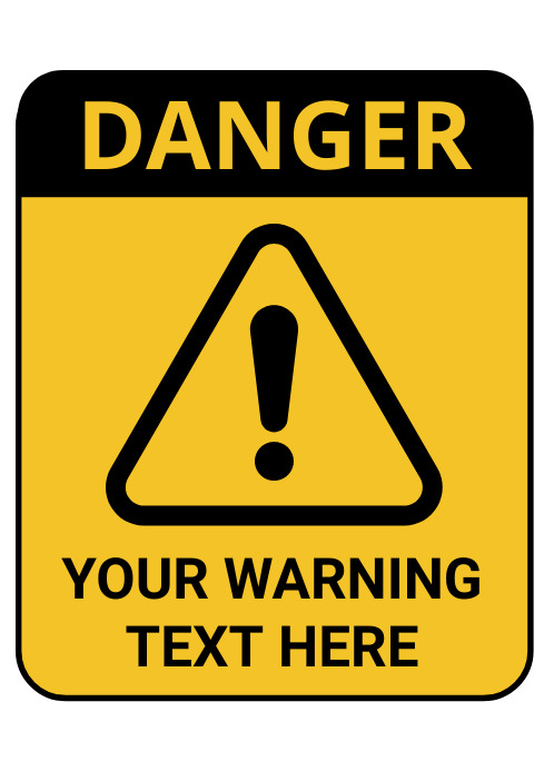 Warning Sign Design Template