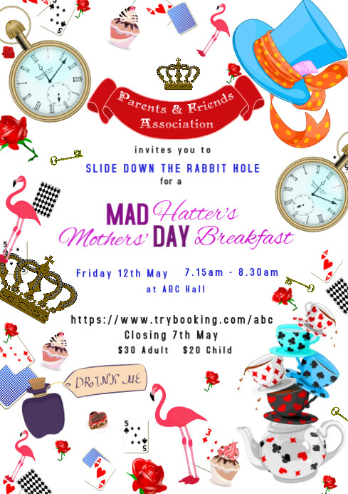 Mad Hatter's Tea Party2 Template | PosterMyWall