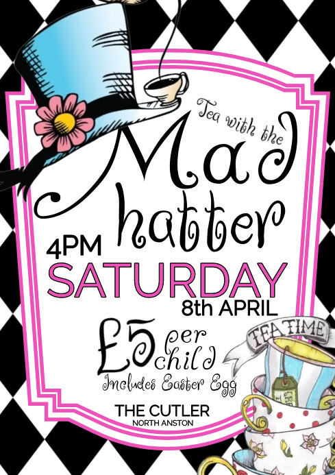 Mad hatter A4 template