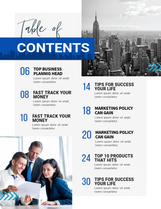 Magazine Content Page Design Template | PosterMyWall
